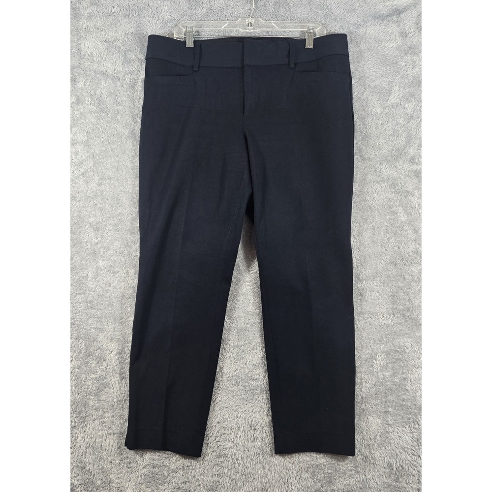 Banana Republic Jackson Fit Navy Blue Dress Pants Womens 14 Cotton Blend Trouser